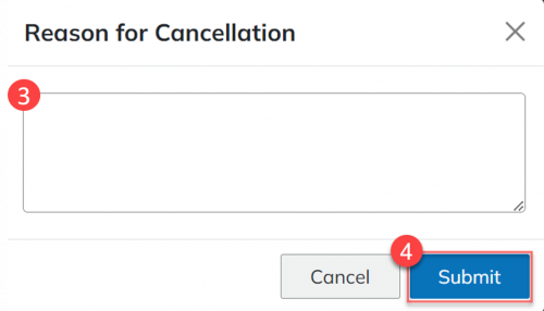 Cancel delegation 4 Cancel delegation 4